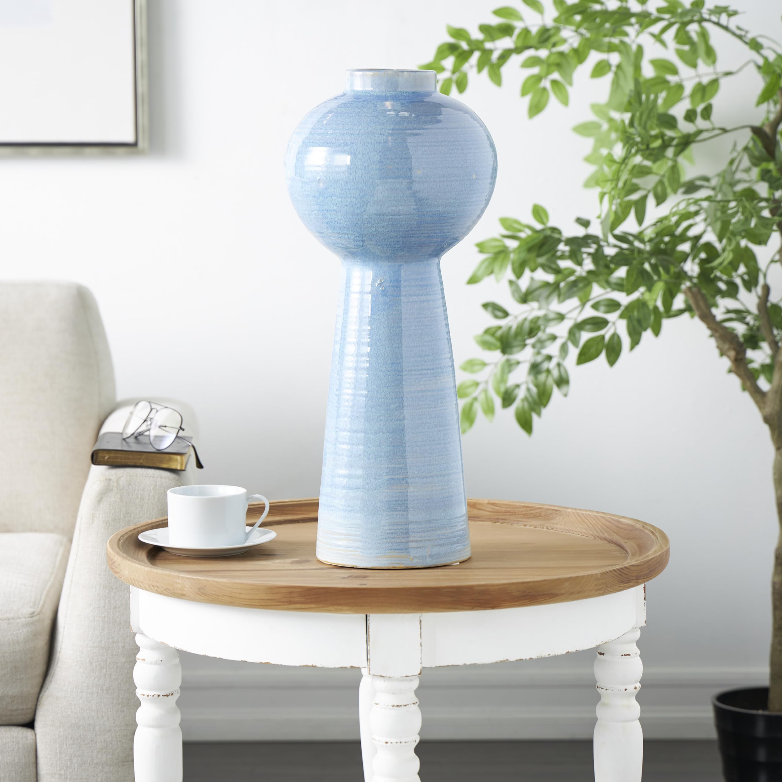 Amazon.co.jp: Deco 79 セラミック装飾花瓶 バブル風 オンブレ
